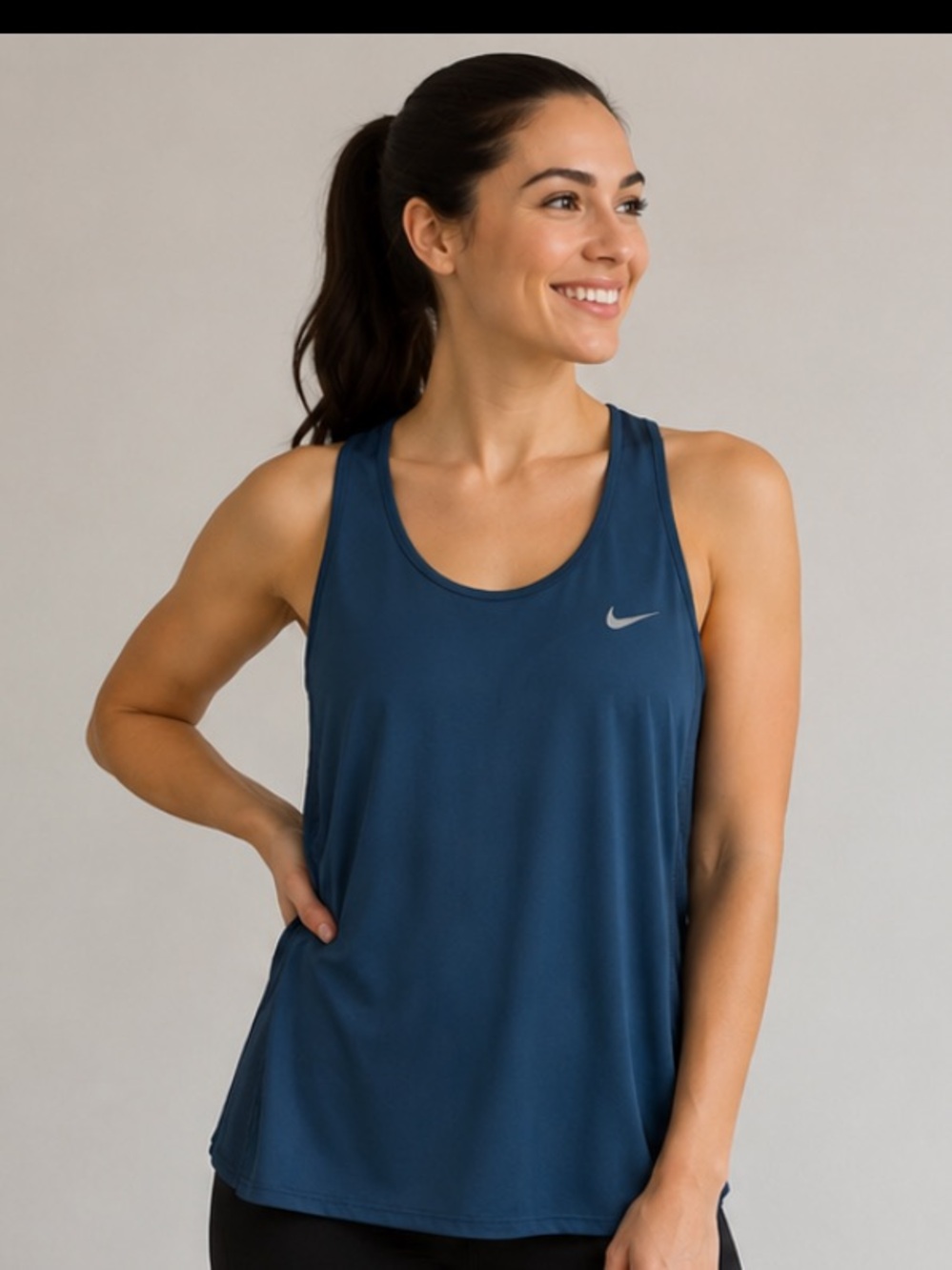 Nike Dri-FIT Racerback Tank Top Women’s XL Blue Athletic Workout Shirt